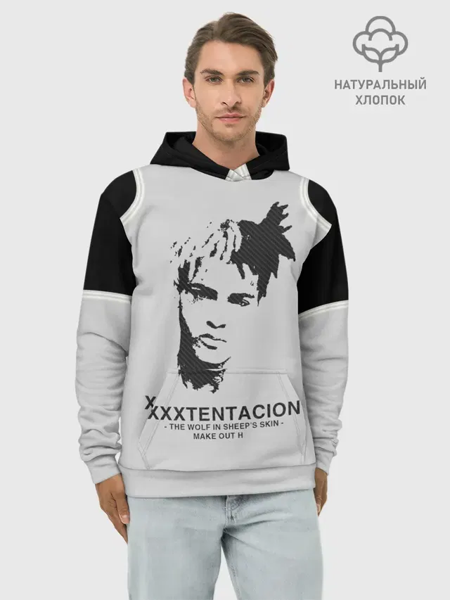 Худи мужской базовый хлопок с принтом «XXXtentacion»