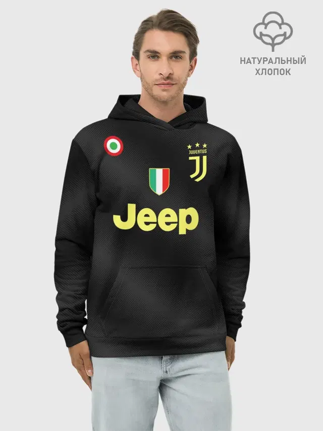Худи мужской базовый хлопок с принтом «Ювентус — Ronaldo alternative 18-19»