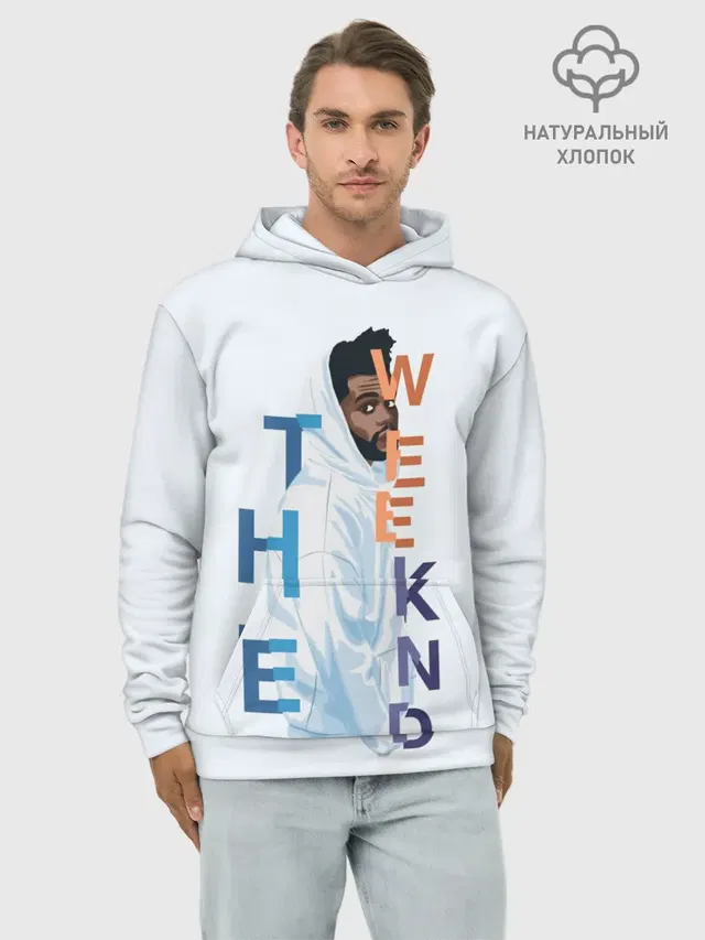 Худи мужской базовый хлопок с принтом «The Weeknd»