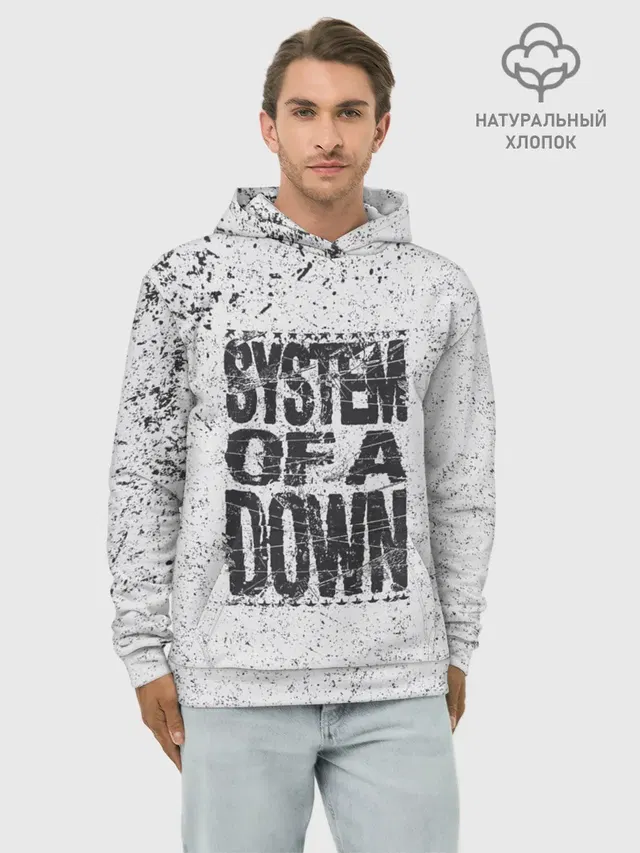 Худи мужской базовый хлопок с принтом «System of a Down»