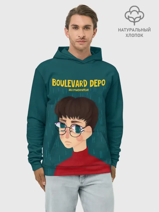 Худи мужской базовый хлопок с принтом «Boulevard Depo — Powerpuff Luv»
