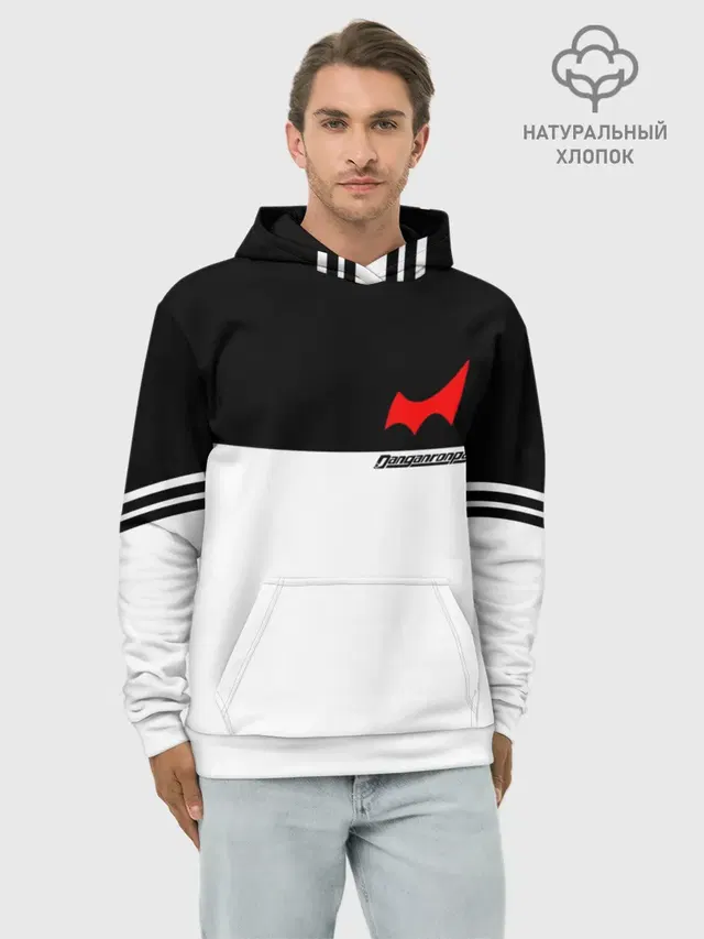 Худи мужской базовый хлопок с принтом «Monokuma School Форма»