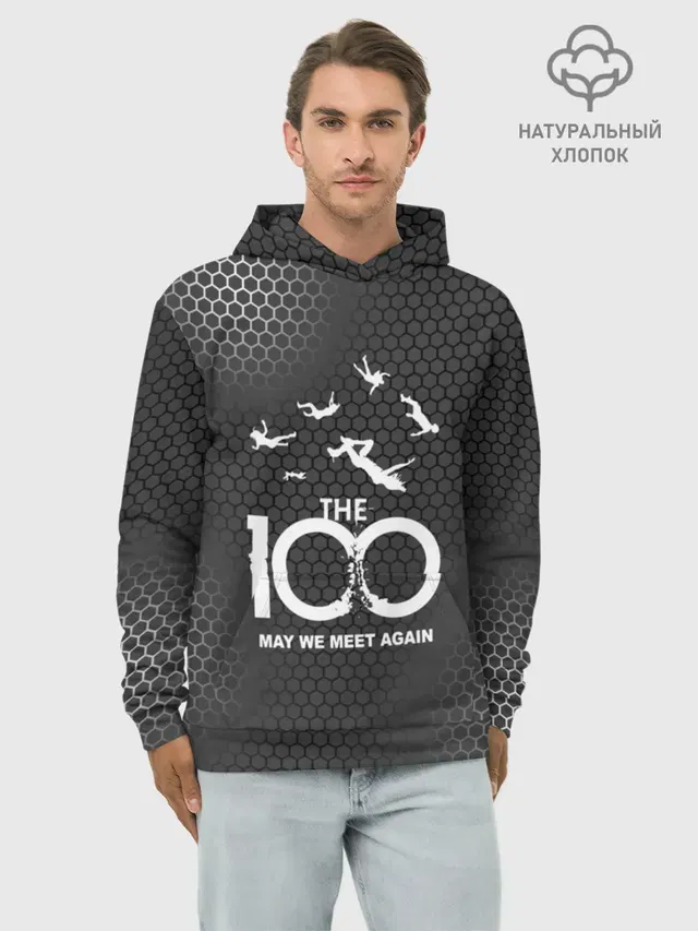 Худи мужской базовый хлопок с принтом «The 100»