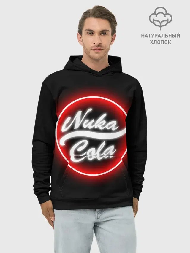 Худи мужской базовый хлопок с принтом «Nuka-Cola»