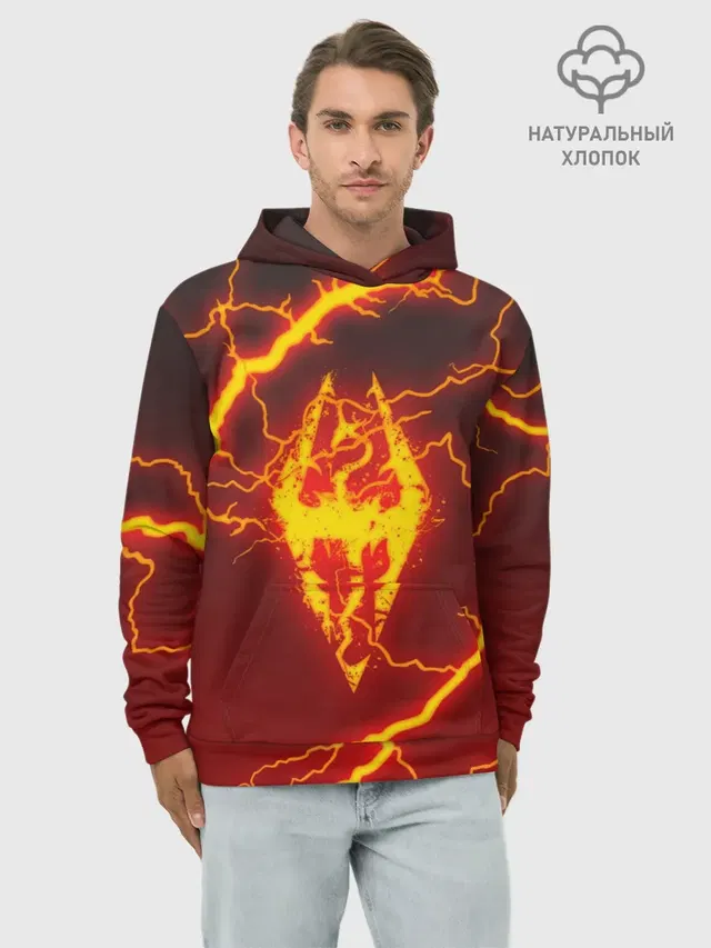 Худи мужской базовый хлопок с принтом «The Elder Scrolls»