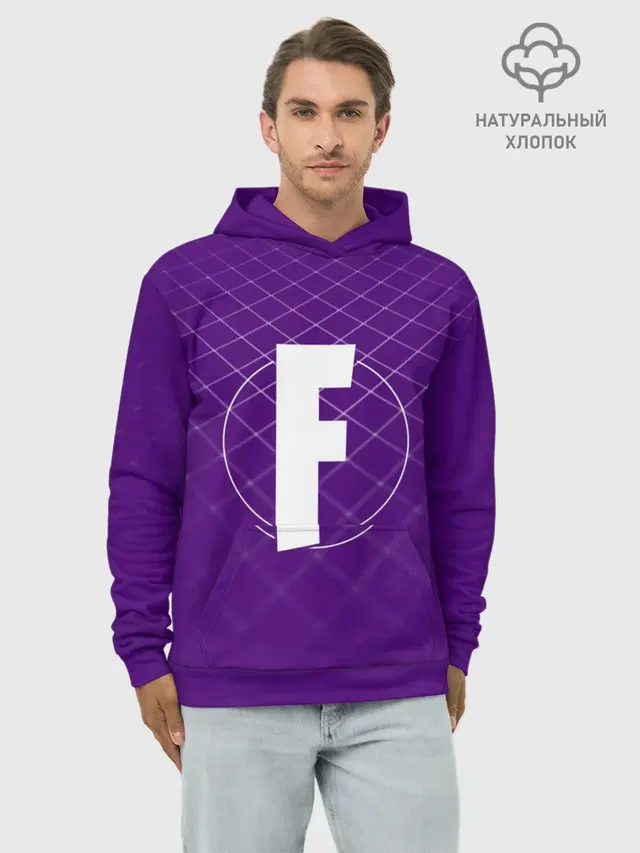 Худи мужской базовый хлопок с принтом «Фортнайт — FORNITE»