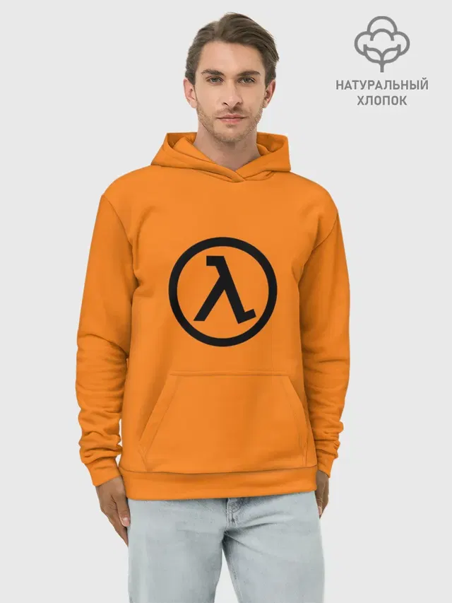 Худи мужской базовый хлопок с принтом «Half-Life»