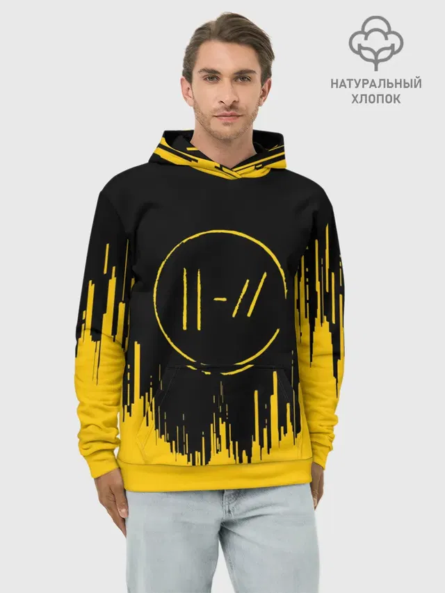 Худи мужской базовый хлопок с принтом «Twenty One Pilots»