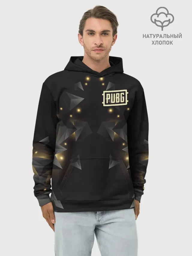 Худи мужской базовый хлопок с принтом «ПАБГ — PUBG Guard Light»