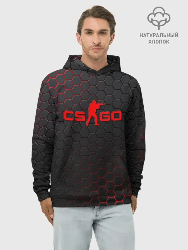 Худи мужской базовый хлопок с принтом «Counter-Strike — 3Counter-Strike»