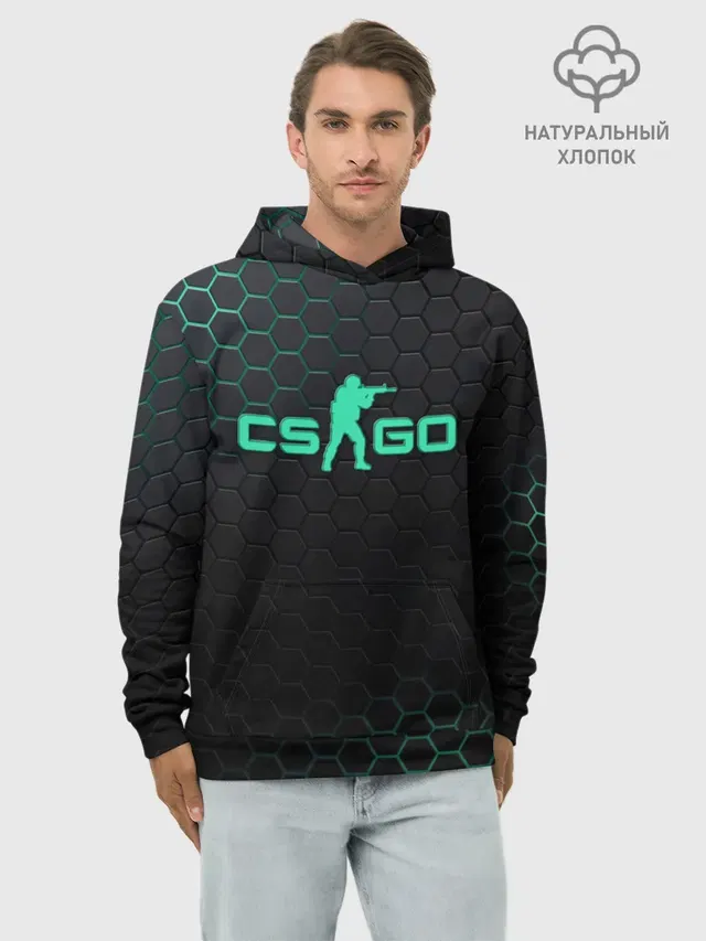 Худи мужской базовый хлопок с принтом «Counter-Strike»