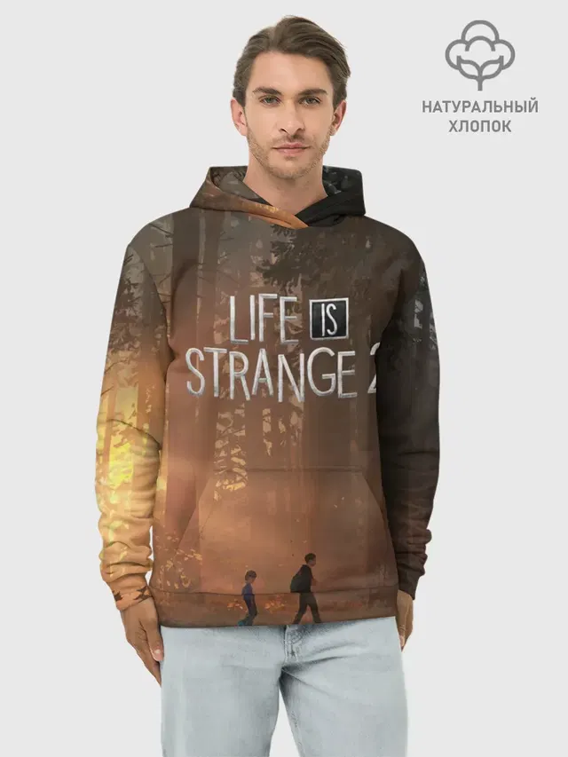 Худи мужской базовый хлопок с принтом «Life is Strange 2»