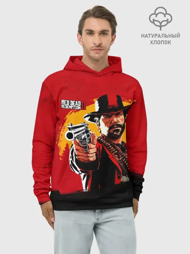 Худи мужской базовый хлопок с принтом «Cowboy — Red Dead Redemption 2»