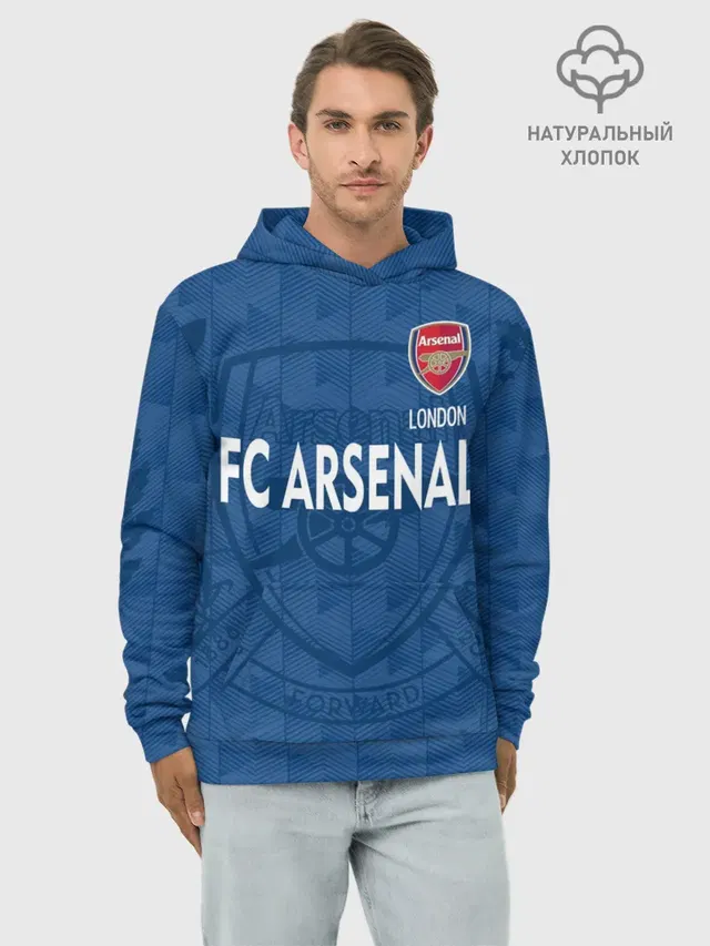 Худи мужской базовый хлопок с принтом «Arsenal Football Club — FC Arsenal»