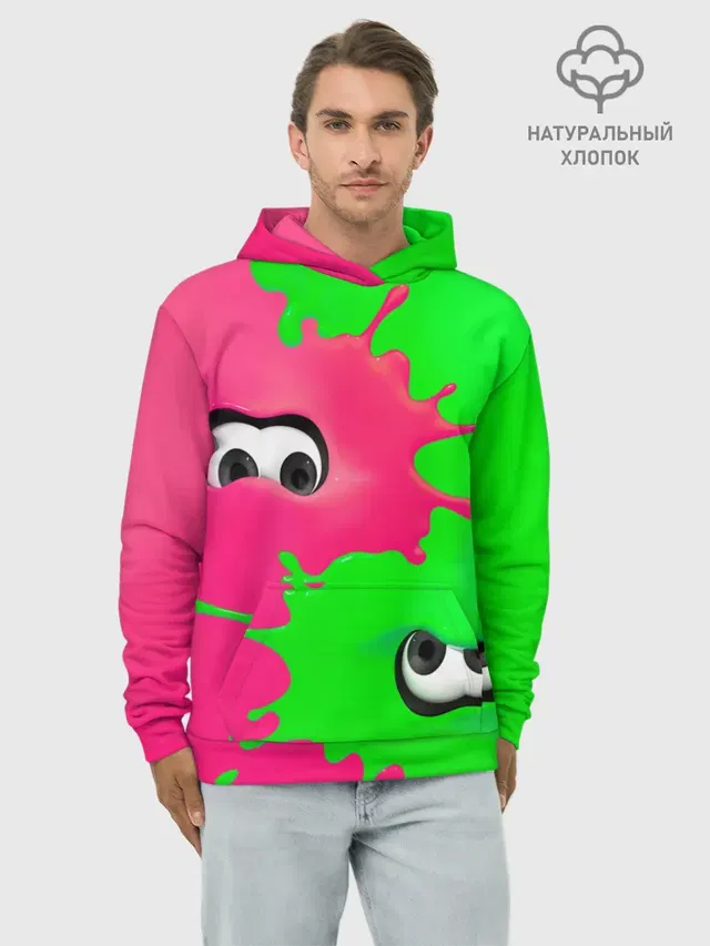 Худи мужской базовый хлопок с принтом «Splatoon»
