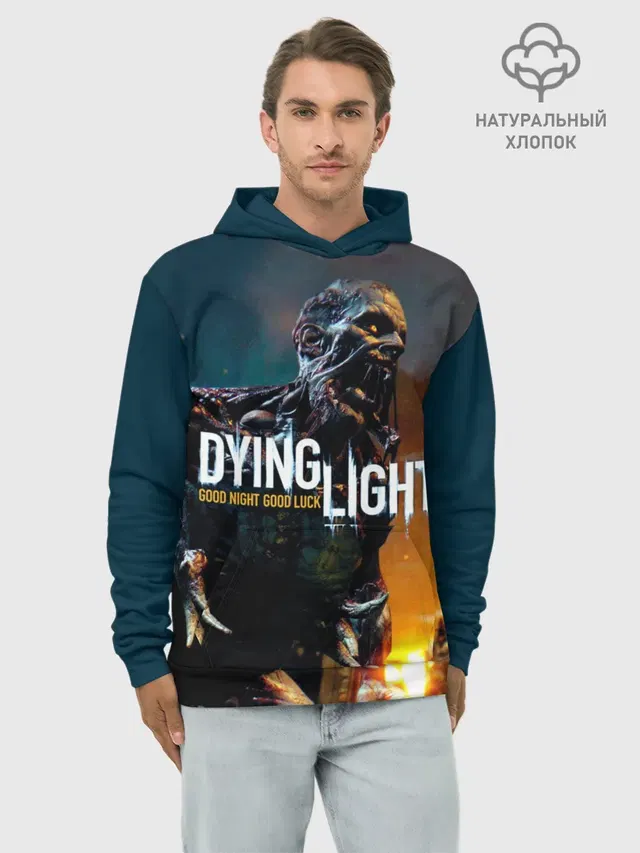 Худи мужской базовый хлопок с принтом «Dying Light — Dying Light #3»