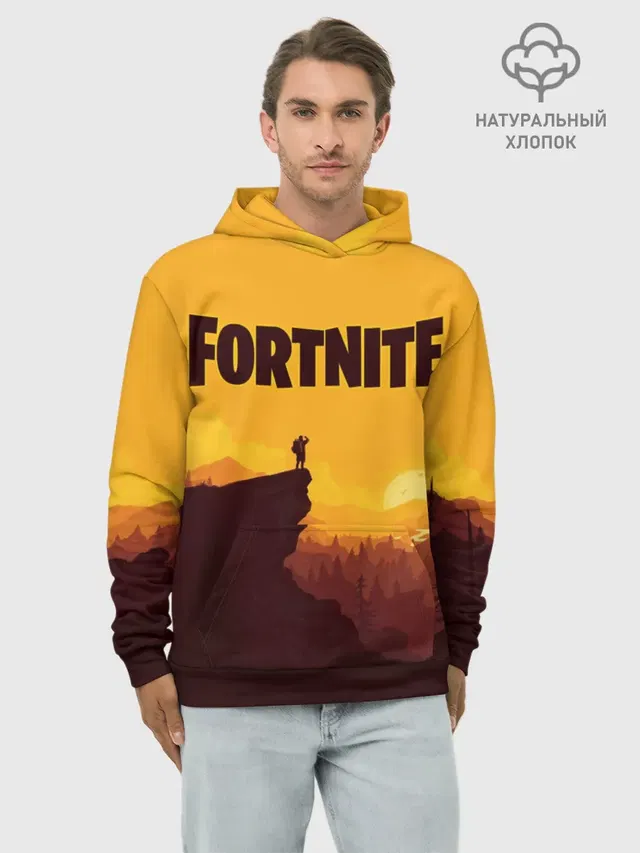 Худи мужской базовый хлопок с принтом «Фортнайт — Fortnite Save the World»