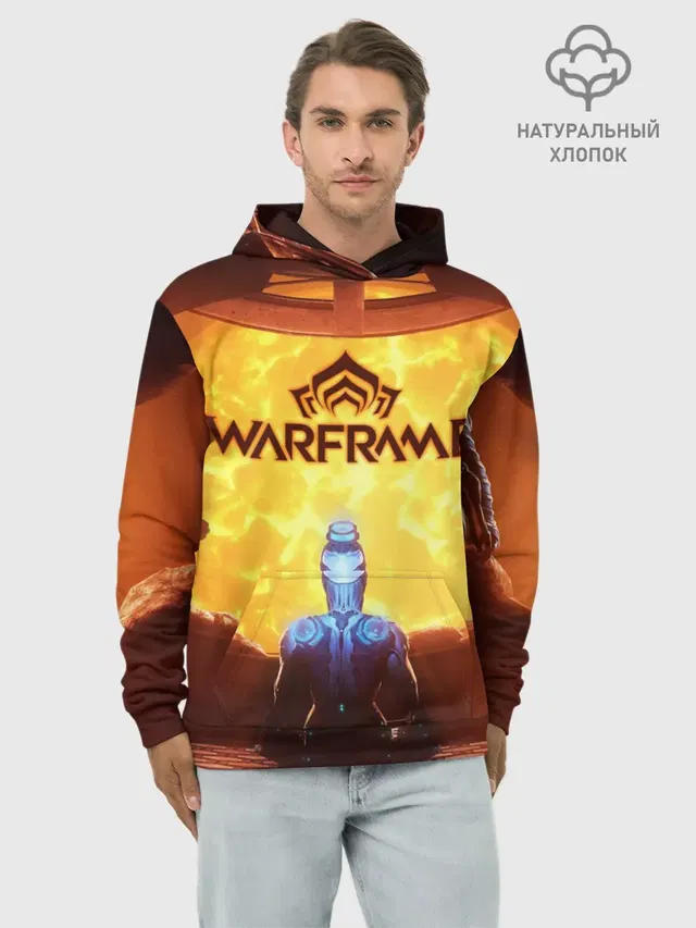 Худи мужской базовый хлопок с принтом «Warframe»