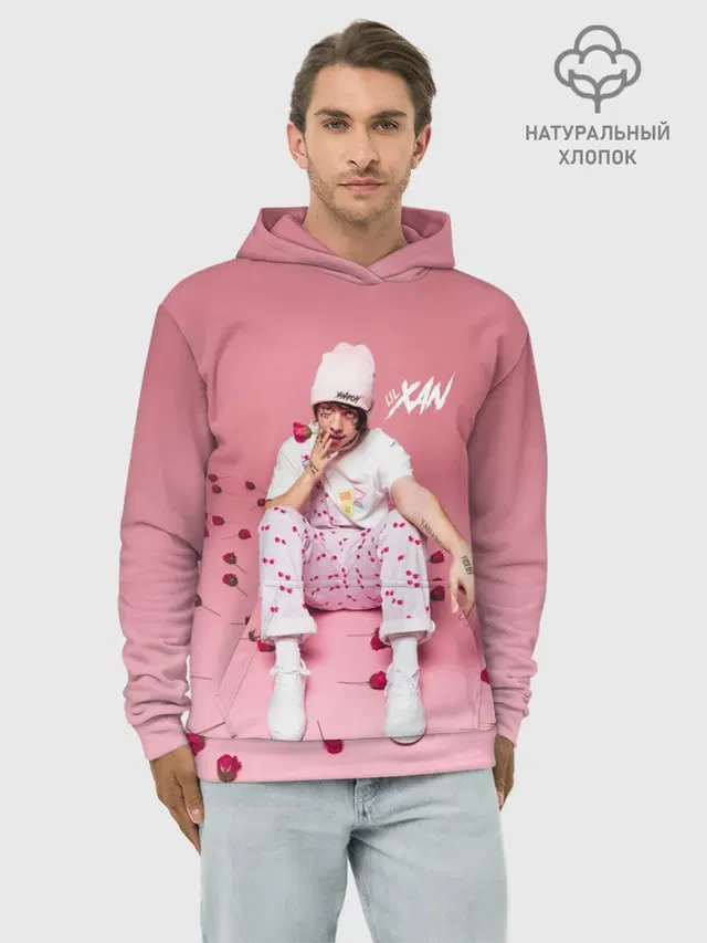 Худи мужской базовый хлопок с принтом «Lil Xan»