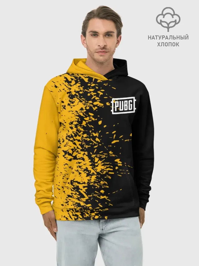 Худи мужской базовый хлопок с принтом «ПАБГ — PUBG #9»