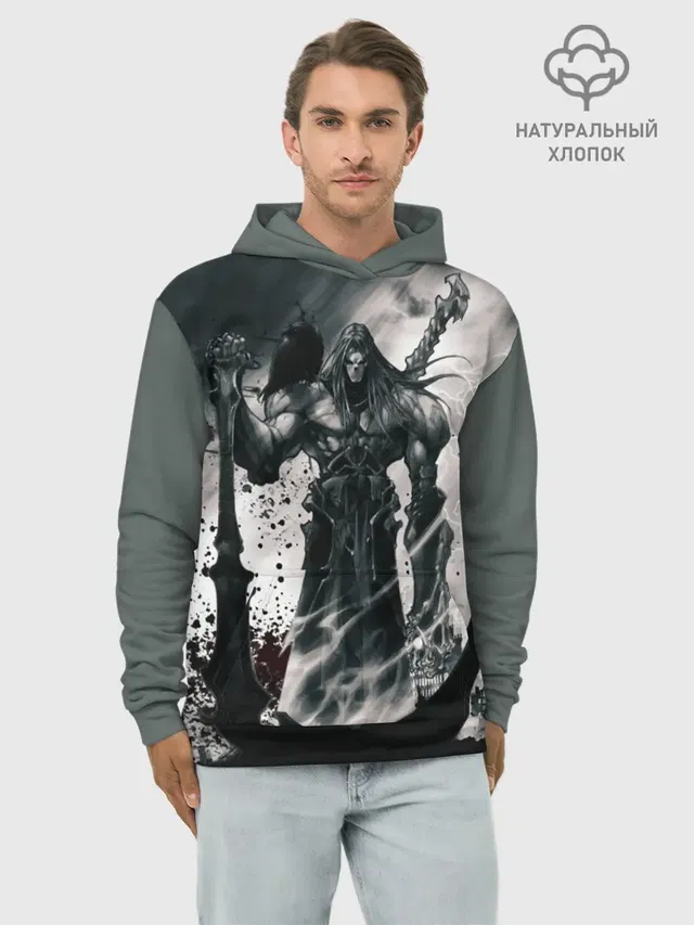 Худи мужской базовый хлопок с принтом «Darksiders»