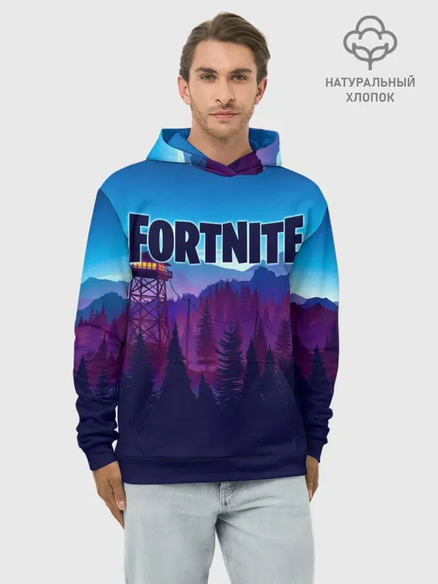 Худи мужской базовый хлопок с принтом «Фортнайт — Fortnite Save the World»