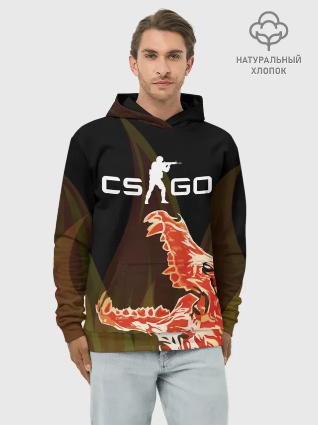 Худи мужской базовый хлопок с принтом «Counter-Strike — CS:GO - Howl»