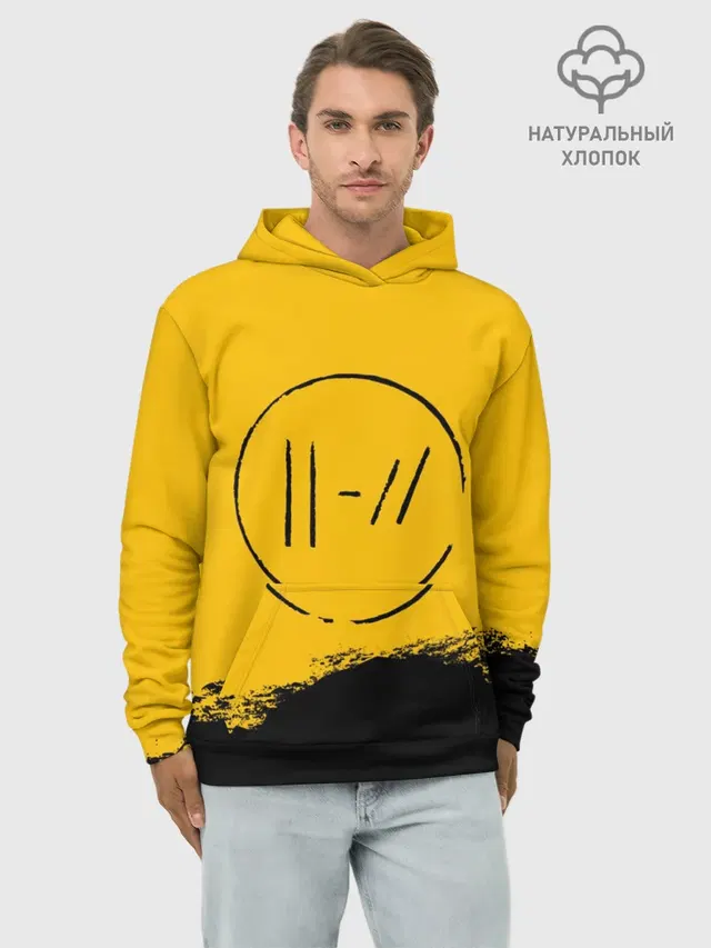 Худи мужской базовый хлопок с принтом «Twenty one pilots symbol»