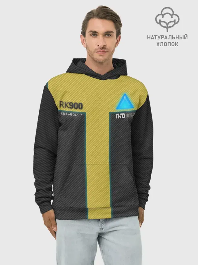 Худи мужской базовый хлопок с принтом «TrdDBH, detroit, become human,»