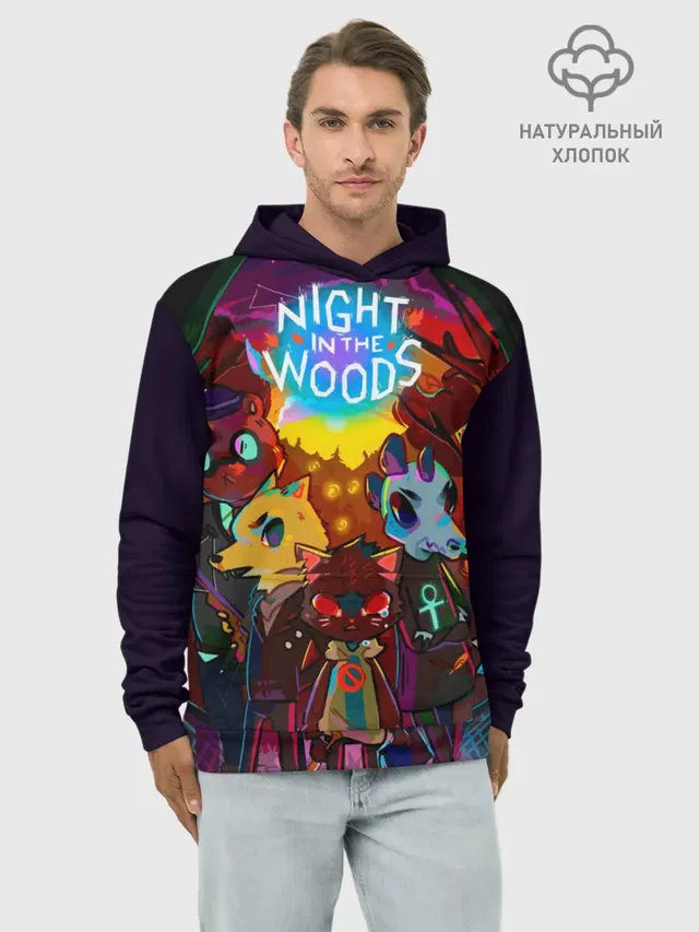 Худи мужской базовый хлопок с принтом «Night in the Woods»
