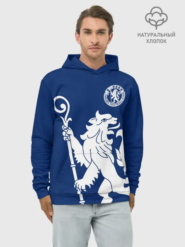 Худи мужской базовый хлопок с принтом «Lion rampant»