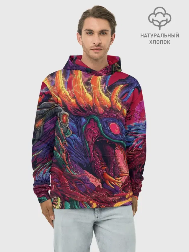 Худи мужской базовый хлопок с принтом «Counter-Strike — HyperBEAST»