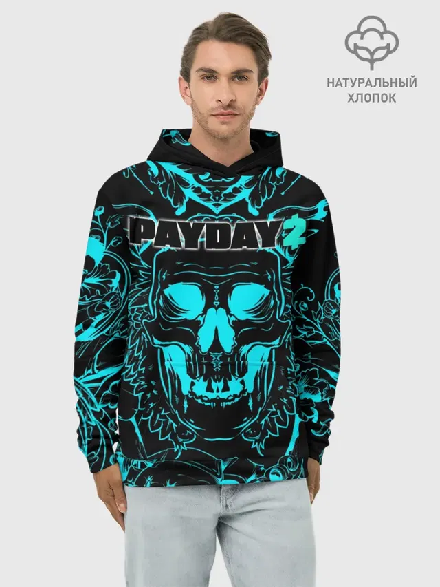 Худи мужской базовый хлопок с принтом «Payday — Payday 2»