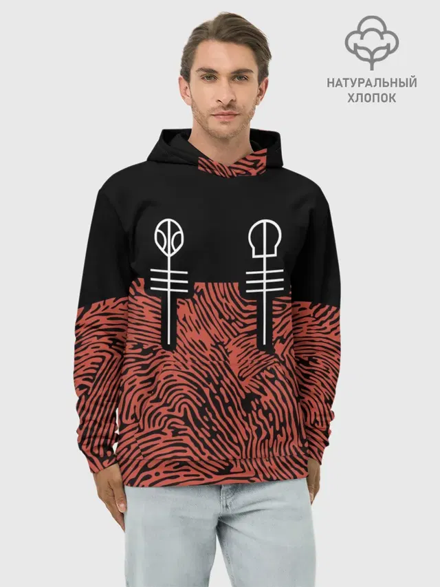Худи мужской базовый хлопок с принтом «Blurryface — Twenty One Pilots - Blurryface»
