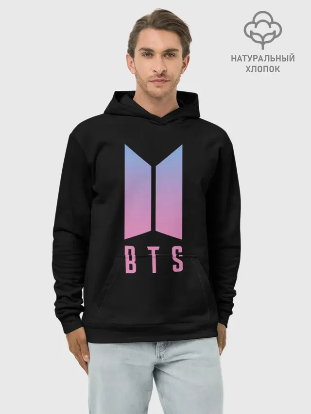 Худи мужской базовый хлопок с принтом «BTS — BTS Suga»