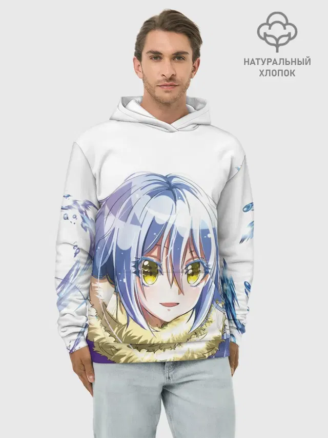 Худи мужской базовый хлопок с принтом «That Time I Got Reincarnated a»