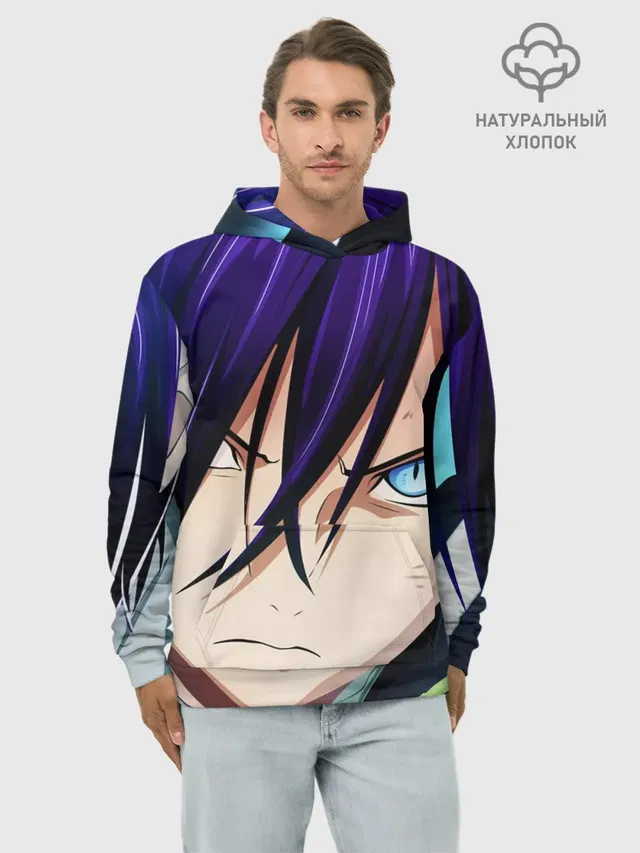 Худи мужской базовый хлопок с принтом «Yato from Noragami»