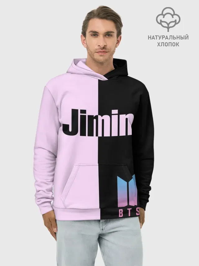 Худи мужской базовый хлопок с принтом «BTS — BTS Jimin»