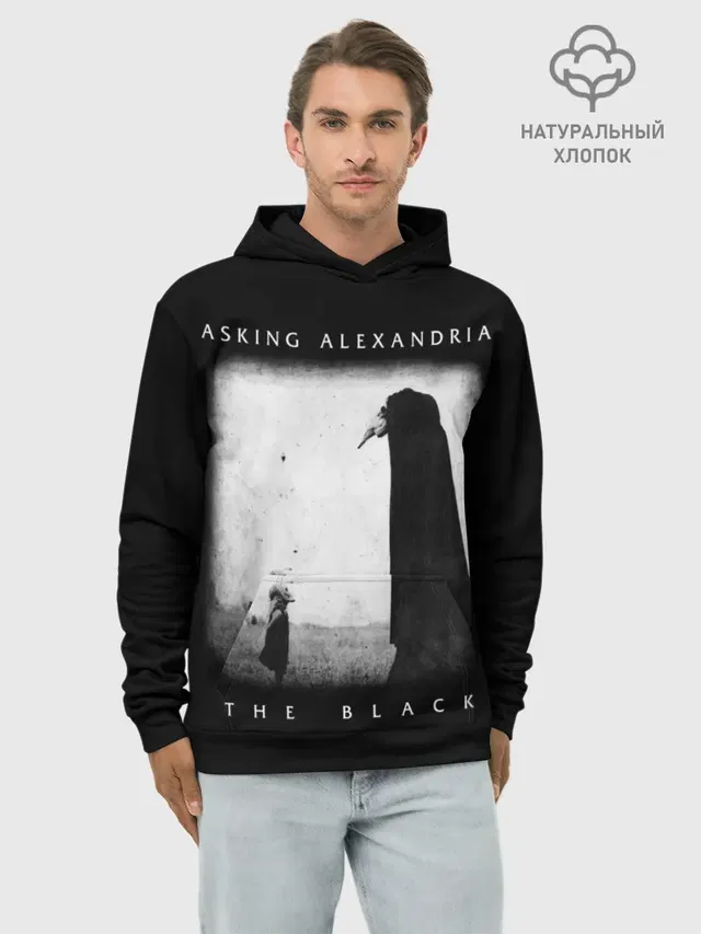 Худи мужской базовый хлопок с принтом «Asking Alexandria»