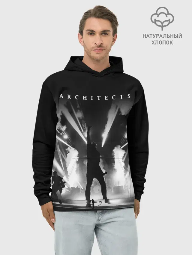 Худи мужской базовый хлопок с принтом «Architects»