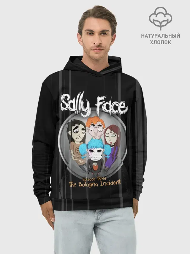 Худи мужской базовый хлопок с принтом «Sally Face Episode Three»