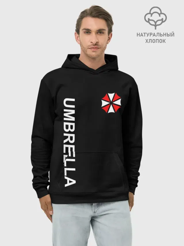 Худи мужской базовый хлопок с принтом «Umbrella Corp»