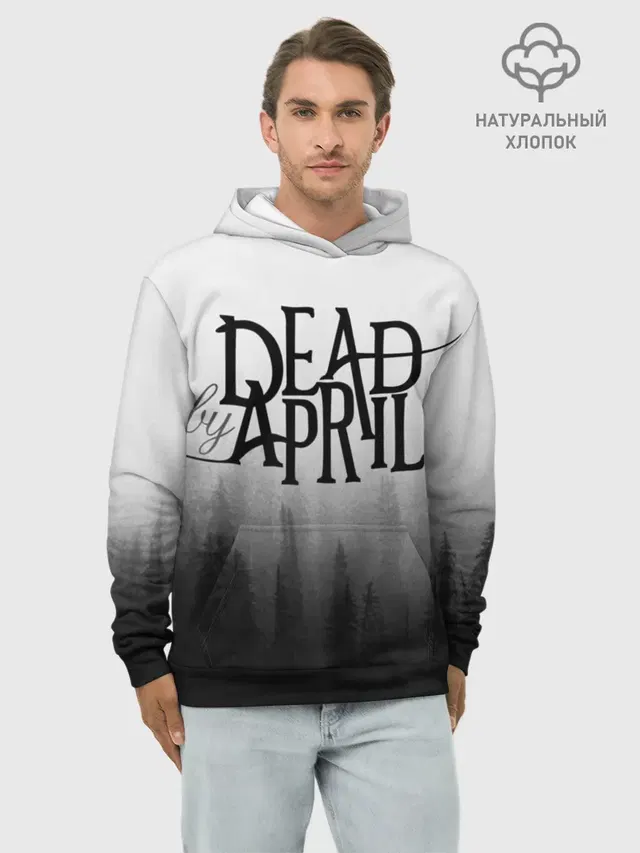 Худи мужской базовый хлопок с принтом «Dead by April»