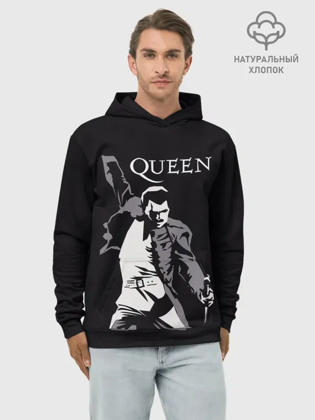 Худи мужской базовый хлопок с принтом «Queen»