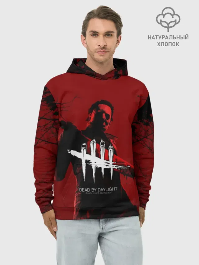 Худи мужской базовый хлопок с принтом «Dead by Daylight»