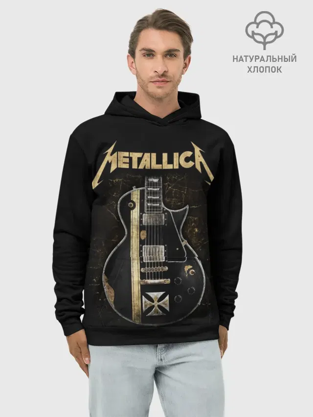 Худи мужской базовый хлопок с принтом «Metallica»