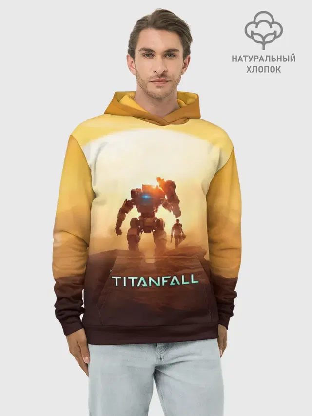 Худи мужской базовый хлопок с принтом «Titanfall»