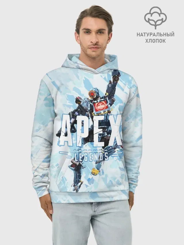 Худи мужской базовый хлопок с принтом «APEX LEGENDS - Pathfinder»