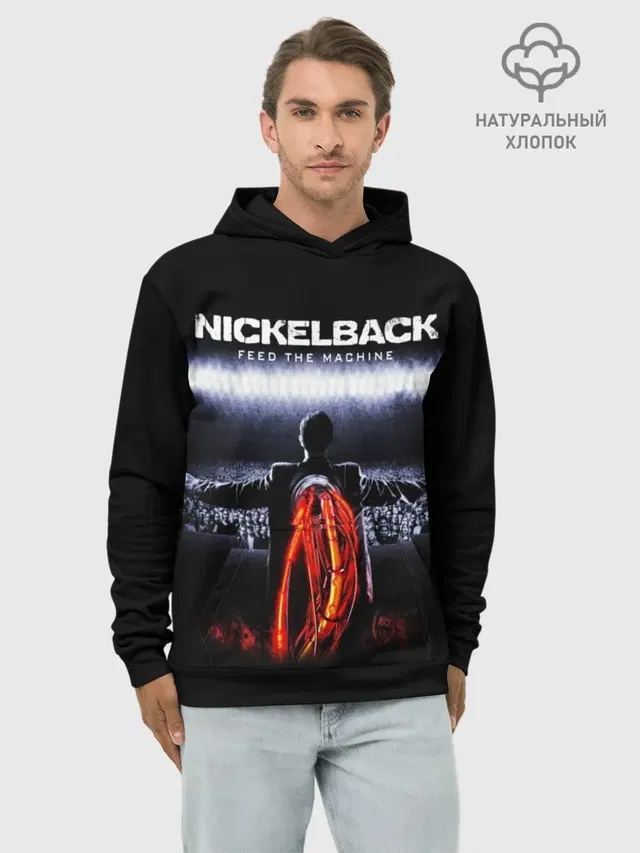 Худи мужской базовый хлопок с принтом «Nickelback»