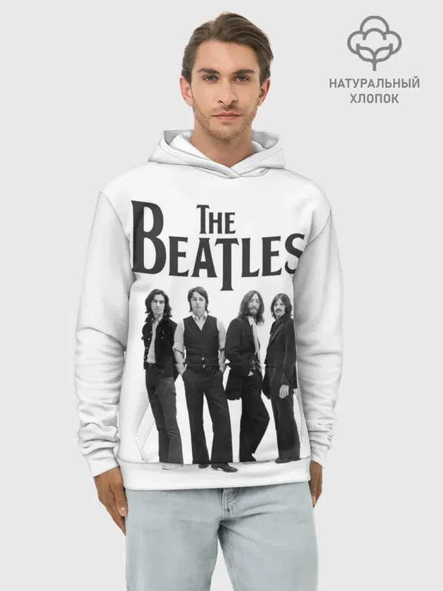 Худи мужской базовый хлопок с принтом «John Lennon»